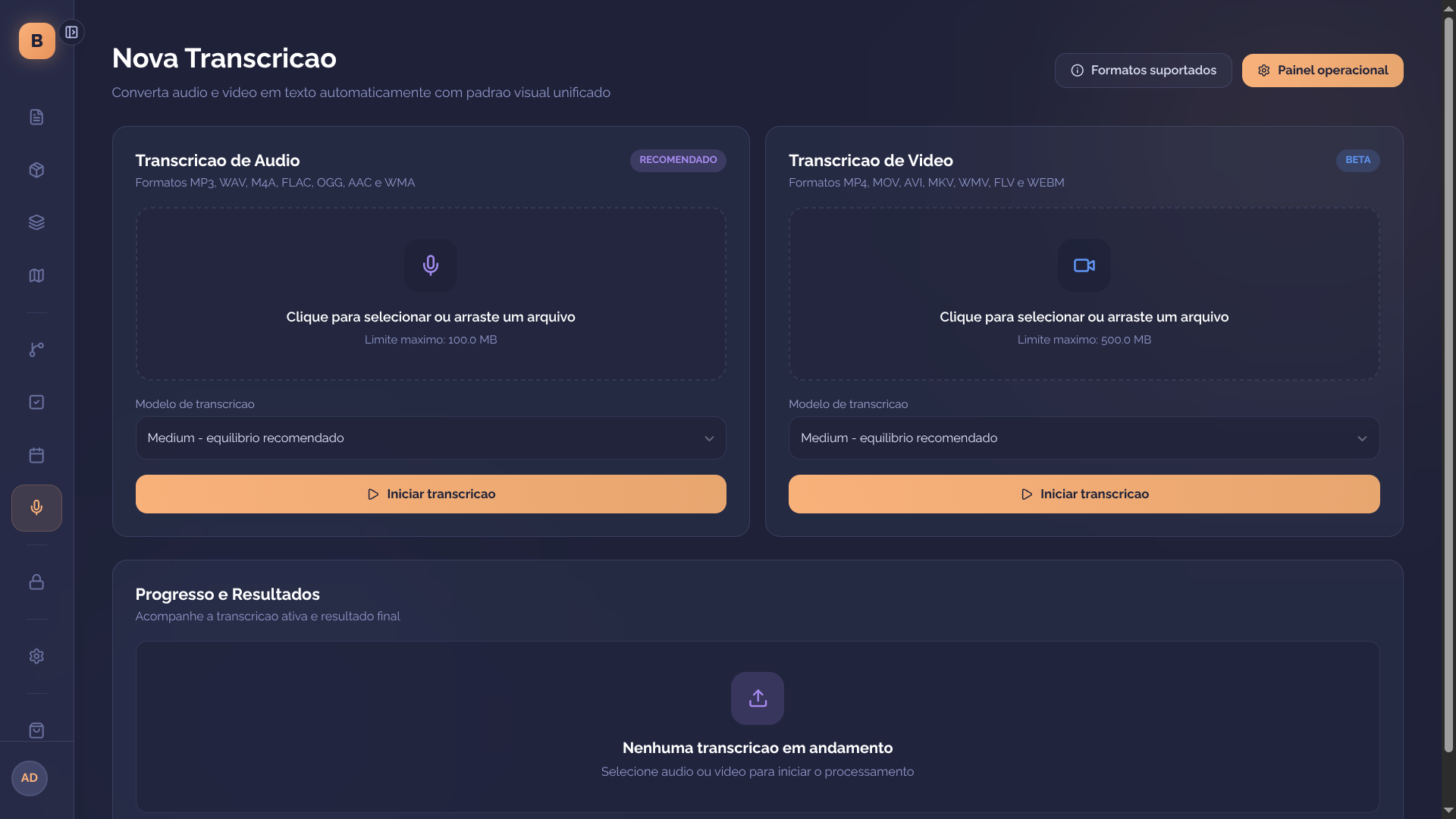 Modulo Transcricao IA da Bree